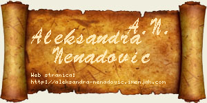 Aleksandra Nenadović vizit kartica